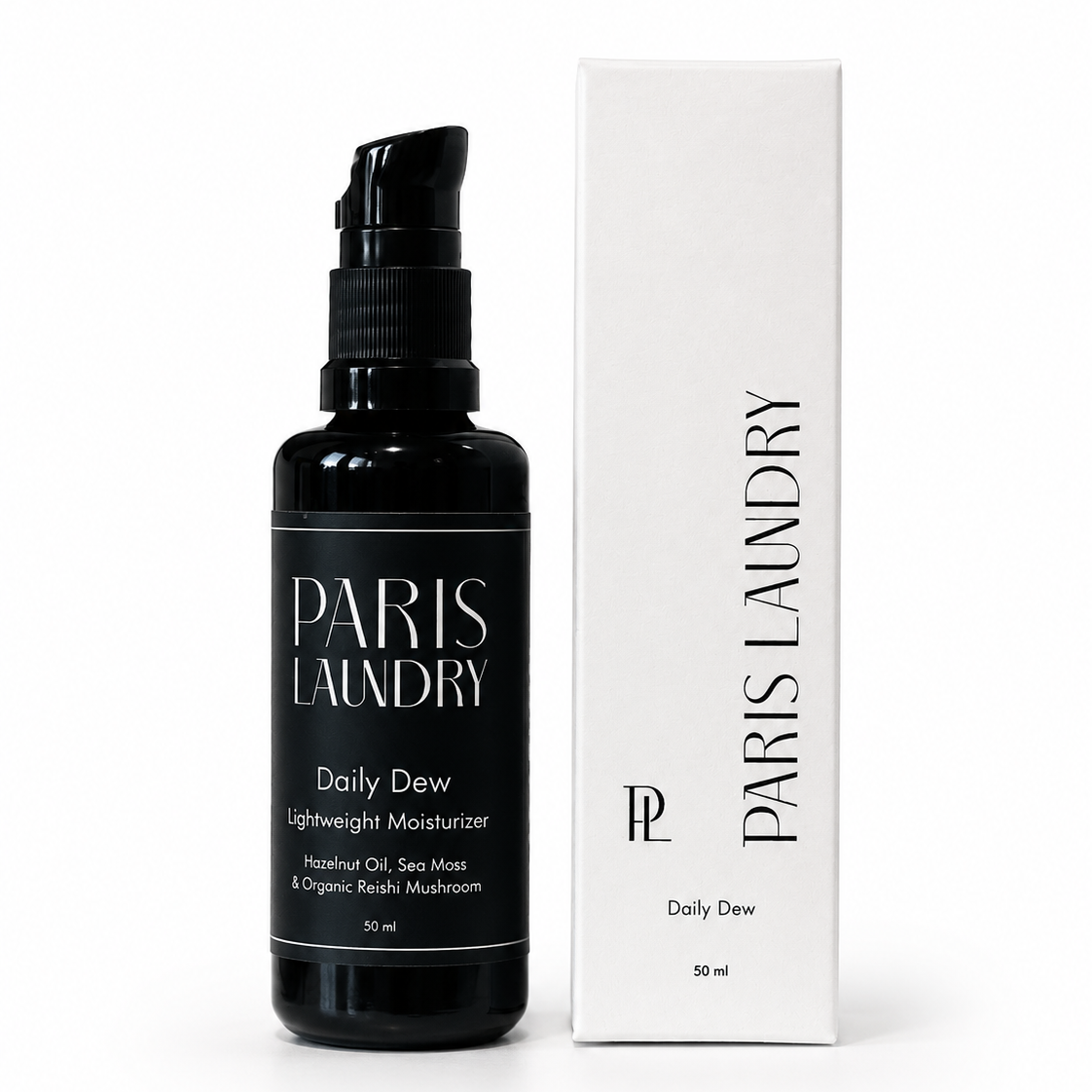 Paris Laundry Daily Dew bottle and packaging on a white background