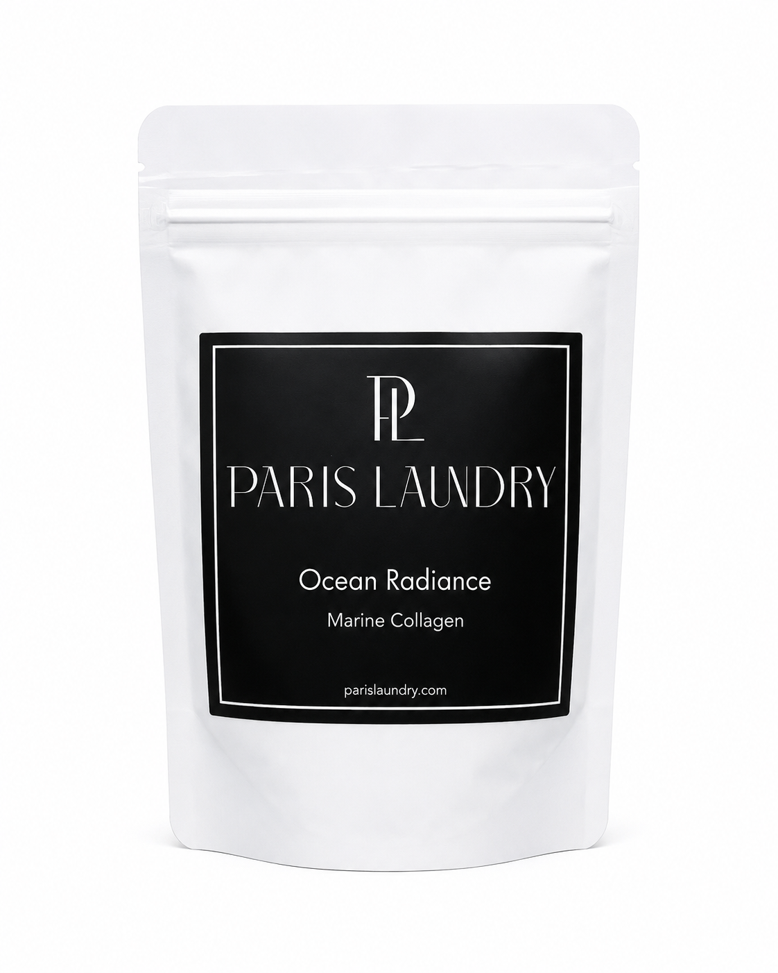 Paris Laundry Ocean Radiance Marine Collagen packaging on a white background