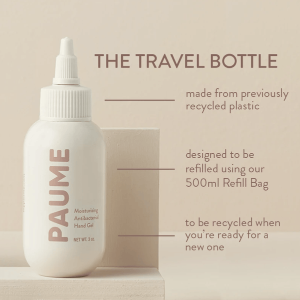 Paume Soaps Antibacterial Hand Gel 3oz Travel Bottle
